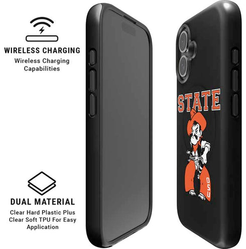 Oklahoma State University OSU Cowboys Orange iPhone 16 Plus Magsafe Impact Case